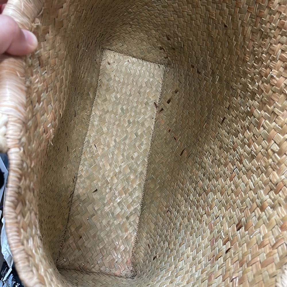 🏯Handmade Ten Thousand Villages straw weaved Tote natural sold out - Picture 12 of 14